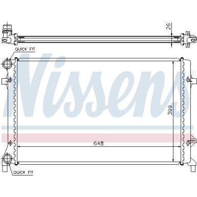 Nissens | Kühler, Motorkühlung | 65277A