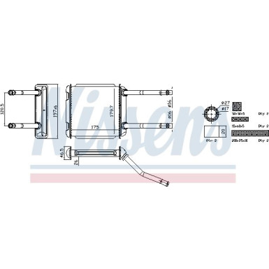 Nissens | Wärmetauscher, Innenraumheizung | 726531