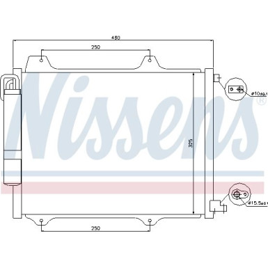 Nissens | Kondensator, Klimaanlage | 94754