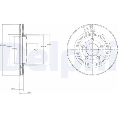 Delphi | Bremsscheibe | BG3594