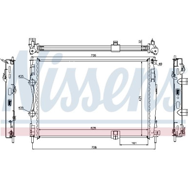 Nissens | Kühler, Motorkühlung | 67361