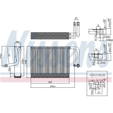 Nissens | Verdampfer, Klimaanlage | 92327