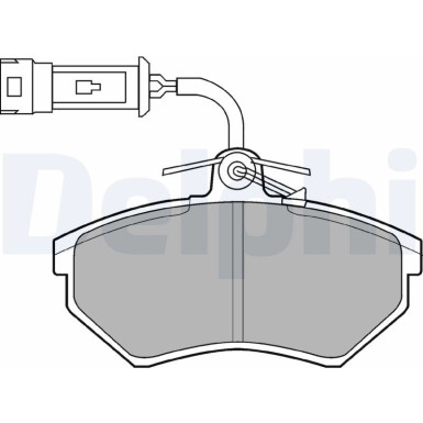 Delphi | Bremsbelagsatz, Scheibenbremse | LP884