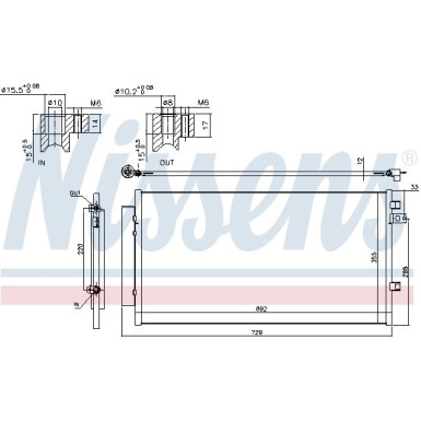 Nissens | Kondensator, Klimaanlage | 940692