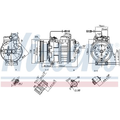 Nissens | Kompressor, Klimaanlage | 89027