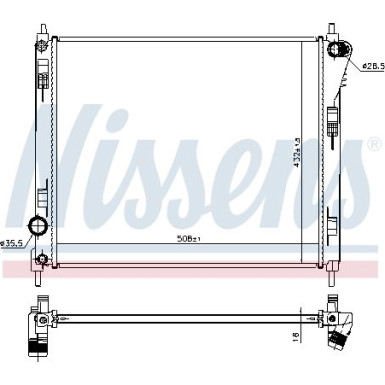 Nissens | Kühler, Motorkühlung | 606120