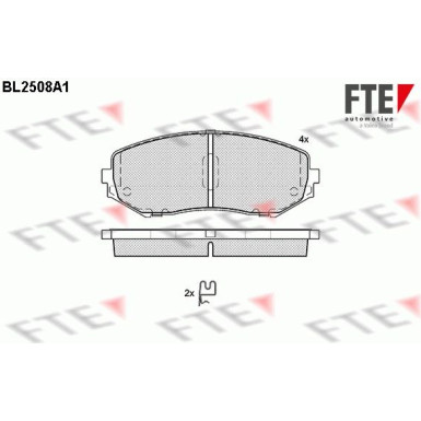 FTE | Bremsbelagsatz, Scheibenbremse | 9010770