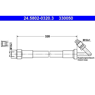 ATE | Kupplungsschlauch | 24.5802-0320.3