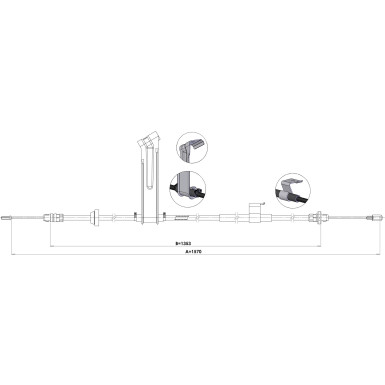 Metzger | Seilzug, Feststellbremse | 1.FO002