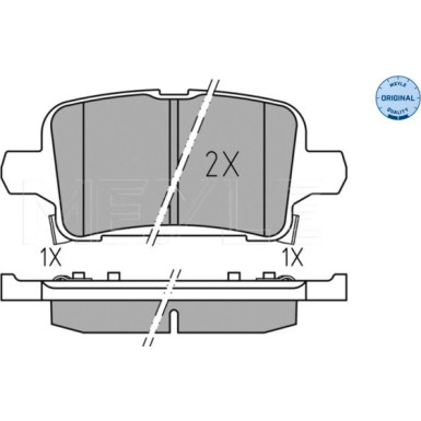 Meyle | Bremsbelagsatz, Scheibenbremse | 025 221 2917