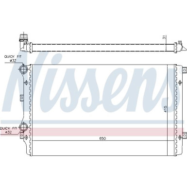 Nissens | Kühler, Motorkühlung | 65280A