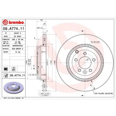 Brembo | Bremsscheibe | 09.A774.11