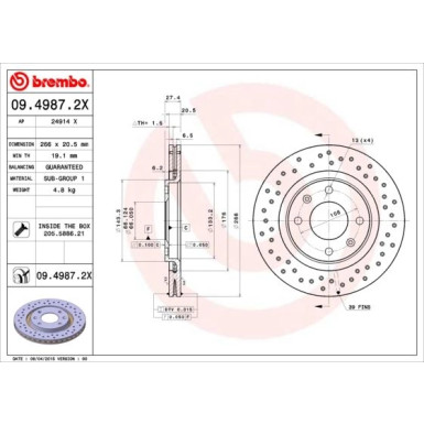 Brembo | Bremsscheibe | 09.4987.2X