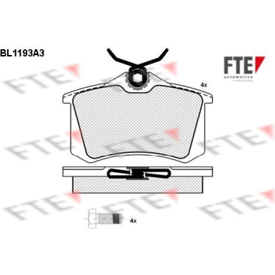 FTE | Bremsbelagsatz, Scheibenbremse | 9010051