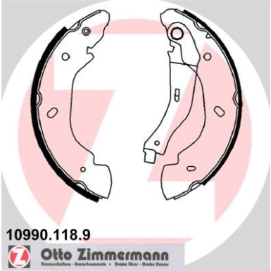 Zimmermann | Bremsbackensatz | 10990.118.9