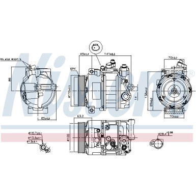 Nissens | Kompressor, Klimaanlage | 890634