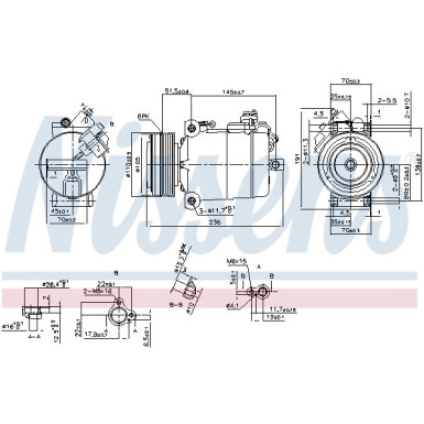 Nissens | Kompressor, Klimaanlage | 890043