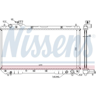 Nissens | Kühler, Motorkühlung | 64629A