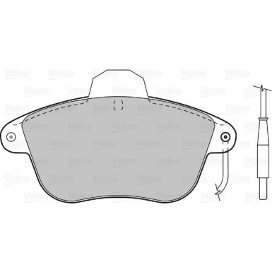 Valeo | Bremsbelagsatz, Scheibenbremse | 598028