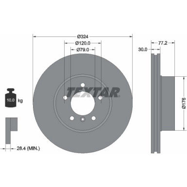 Textar | Bremsscheibe | 92122605