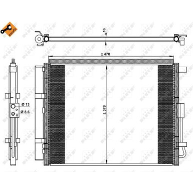 NRF | Kondensator, Klimaanlage | 350230