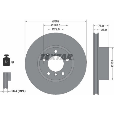 Textar | Bremsscheibe | 92042400