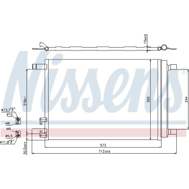 Nissens | Kondensator, Klimaanlage | 940319