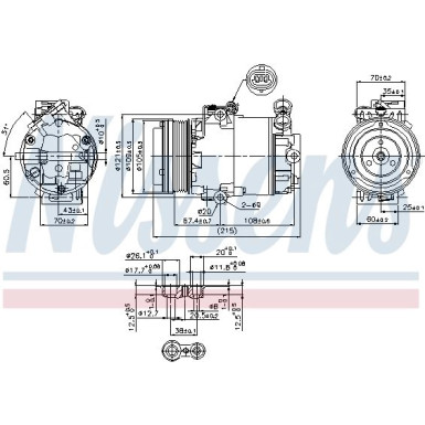 Nissens | Kompressor, Klimaanlage | 89322