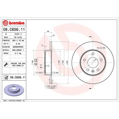 Brembo | Bremsscheibe | 08.C656.11