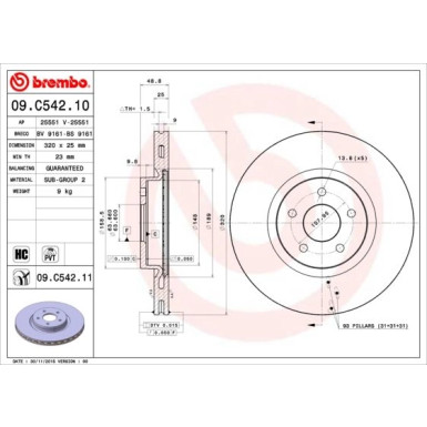 Brembo | Bremsscheibe | 09.C542.11