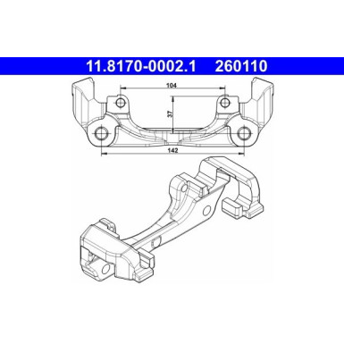 ATE | Halter, Bremssattel | 11.8170-0002.1