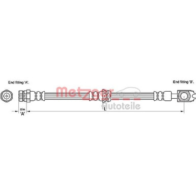 Metzger | Bremsschlauch | 4110259