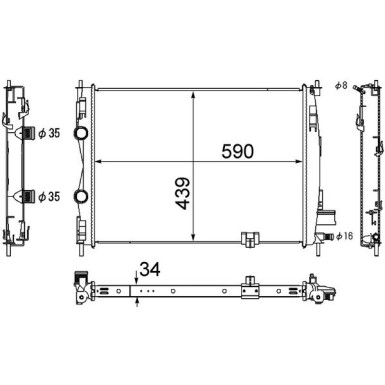 Mahle | Kühler, Motorkühlung | CR 1075 000S