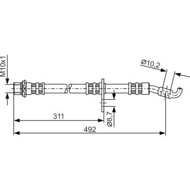 BOSCH | Bremsschlauch | 1 987 481 134