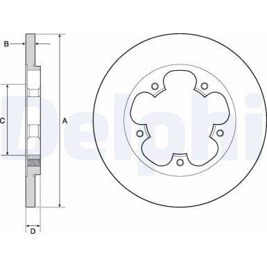 Delphi | Bremsscheibe | BG4681C