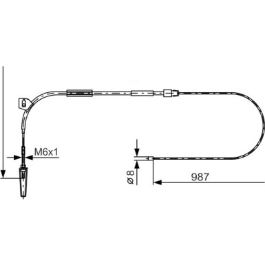 BOSCH | Seilzug, Feststellbremse | 1 987 477 962