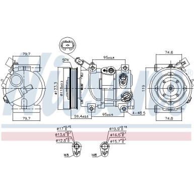 Nissens | Kompressor, Klimaanlage | 890652