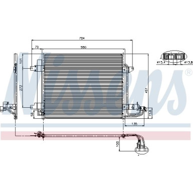 Nissens | Kondensator, Klimaanlage | 94690