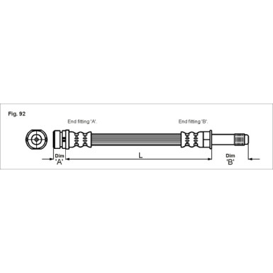 Metzger | Bremsschlauch | 4114678