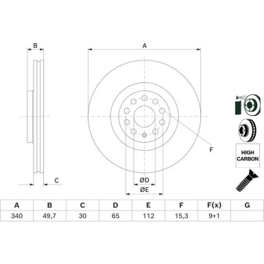 BOSCH | Bremsscheibe | 0 986 479 C90