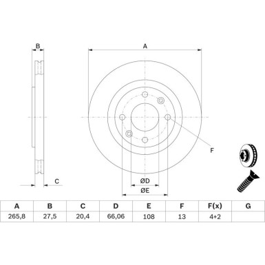 BOSCH | Bremsscheibe | 0 986 478 268