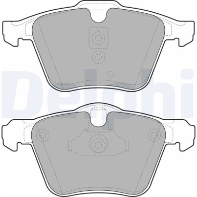 Delphi | Bremsbelagsatz, Scheibenbremse | LP1968