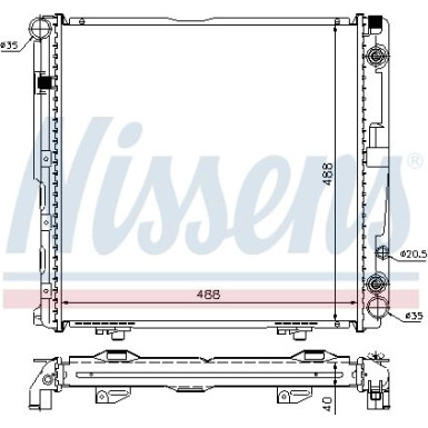 Nissens | Kühler, Motorkühlung | 62763A