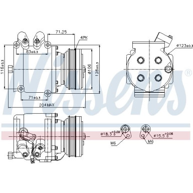 Nissens | Kompressor, Klimaanlage | 89226