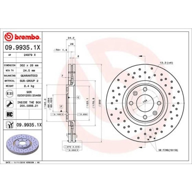 Brembo | Bremsscheibe | 09.9935.1X