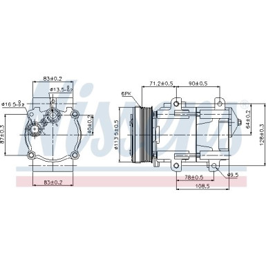 Nissens | Kompressor, Klimaanlage | 89046