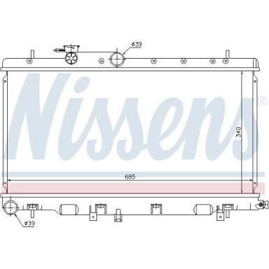 Nissens | Kühler, Motorkühlung | 67709