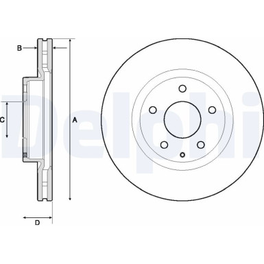 Delphi | Bremsscheibe | BG4713C