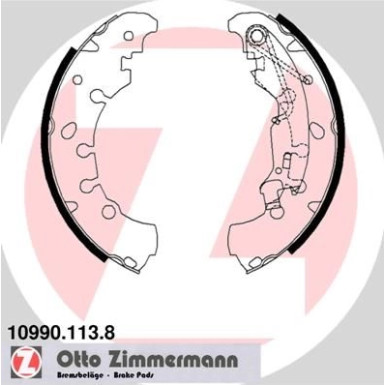 Zimmermann | Bremsbackensatz | 10990.113.8