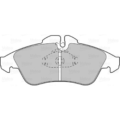 Valeo | Bremsbelagsatz, Scheibenbremse | 598044